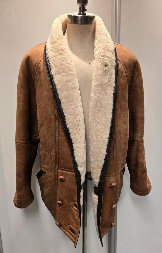 Dames lammy coat - maat 44 / L - lamsleer lamsvacht, Ophalen of Verzenden, Zo goed als nieuw, Maat 42/44 (L), Bruin