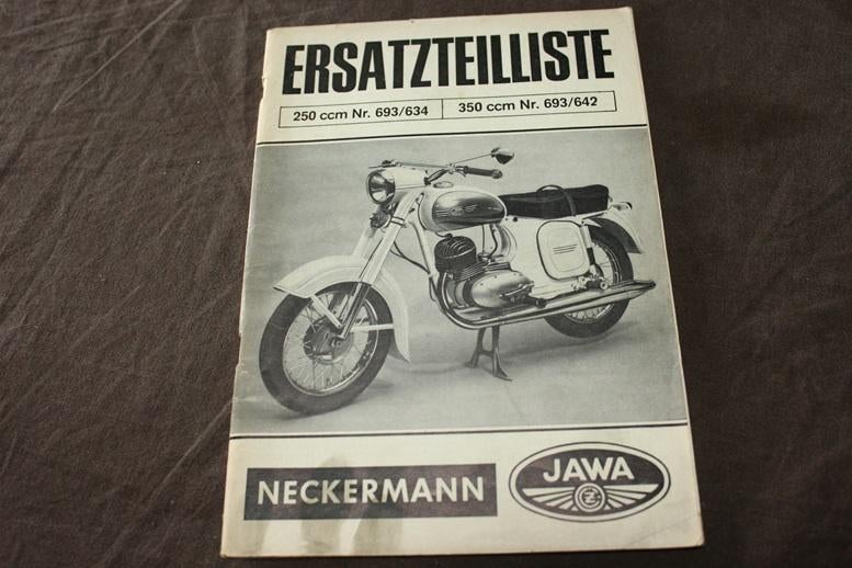 JAWA CZ Neckermann 250cc 350cc 1967 ersatzteil liste, Ophalen of Verzenden, Overige merken