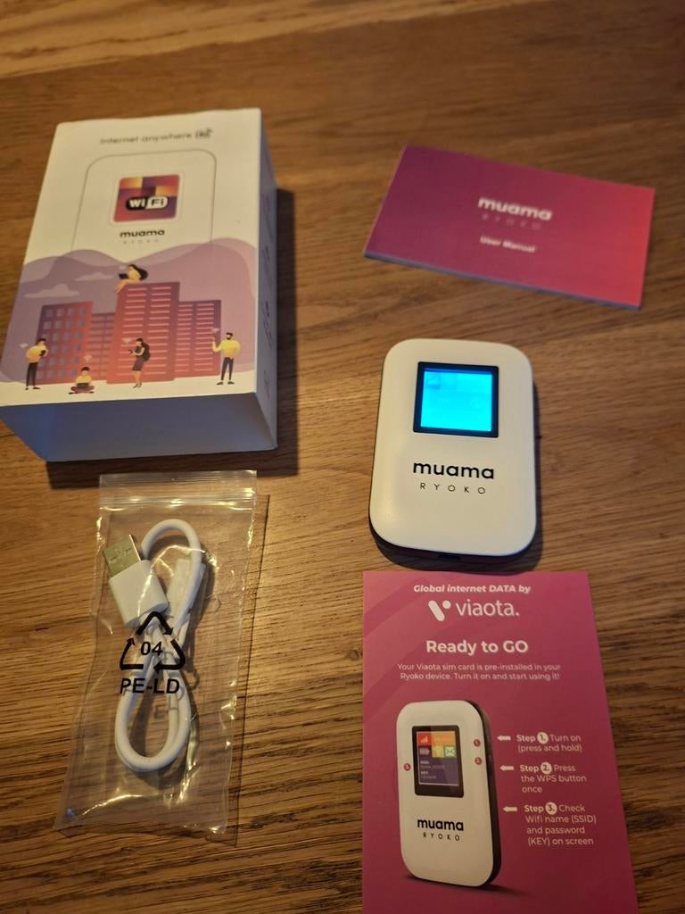 De Muama Ryoko mobiele WiFi router, Computers en Software, Routers en Modems, Ophalen of Verzenden