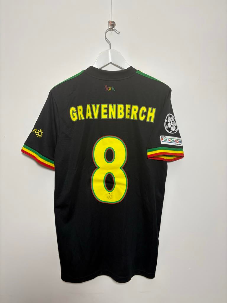 Ajax 2021/2022 Derde Shirt #8 Gravenberch (L) Bob Marley, Sport en Fitness, Voetbal, Maat L, Ophalen of Verzenden, Nieuw, Shirt