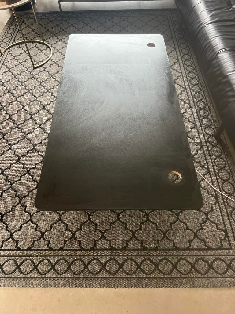 Zwart bureau blad 140x60 cm - Thuiswerkplek/Studeerkamer, Ophalen, Gebruikt