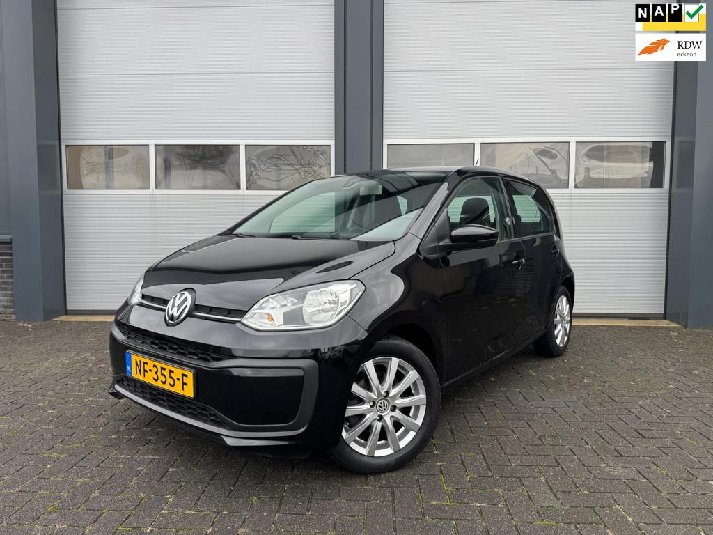 Volkswagen Up! 1.0 BMT move up! Leder Stoelverwarming, Auto's, Voorwielaandrijving, Gebruikt, LED verlichting, Zwart