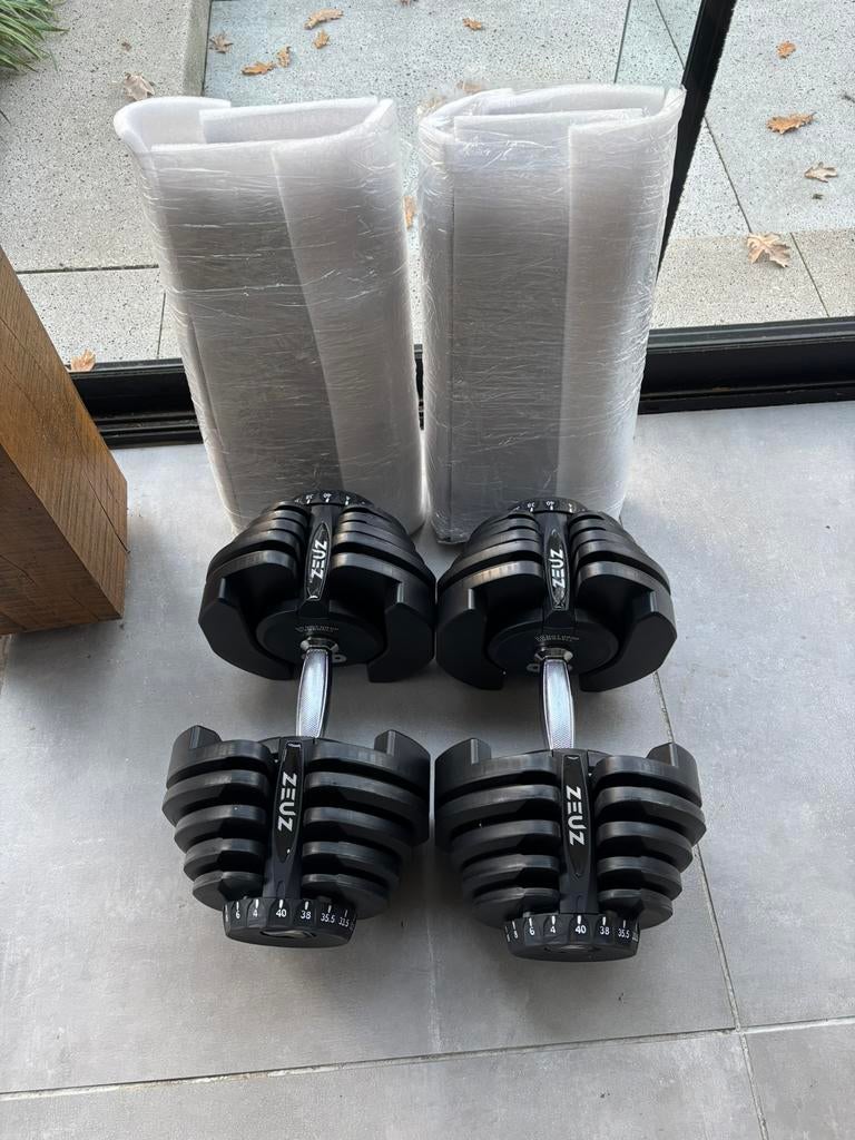 NIEUW ZEUZ Verstelbare dumbells tot 40kg, Sport en Fitness, Fitnessmaterialen, Ophalen, Nieuw, Dumbbell
