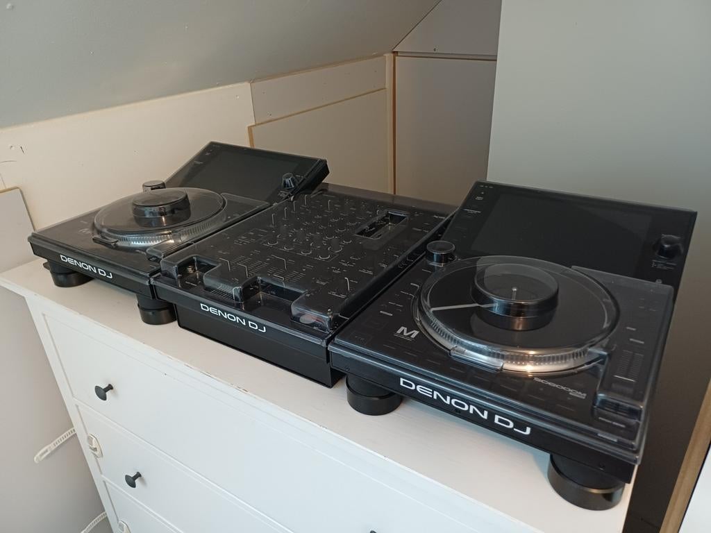 Denon DJ Set: 2x SC6000M (motorized) + X1850 Mixer, Muziek en Instrumenten, Dj-sets en Draaitafels, Ophalen of Verzenden, Zo goed als nieuw