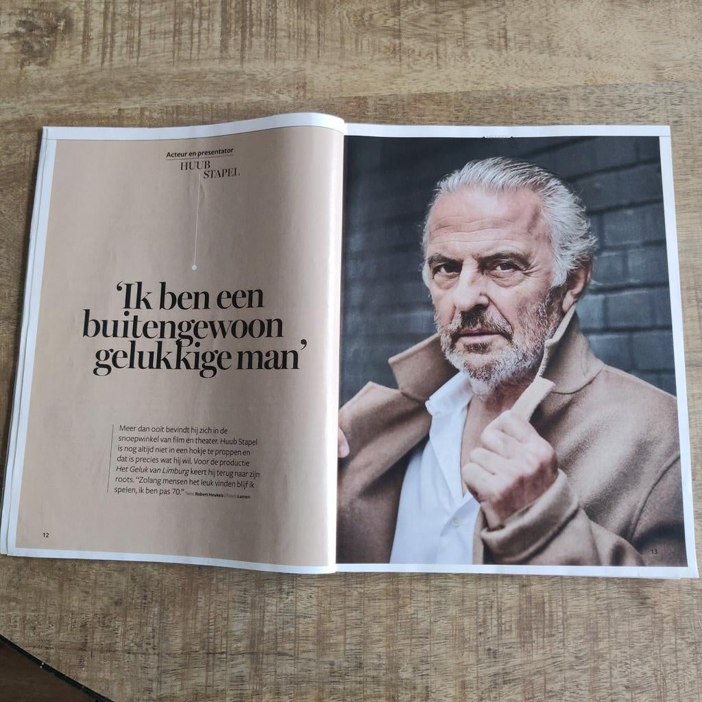 Acteur en presentator Huub Stapel -Artikel 6 pagina's -, Ophalen of Verzenden, 1980 tot heden, Nederland, Knipsel(s)