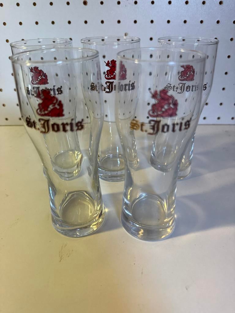 Bierglazen St. Joris, Ophalen of Verzenden, Gebruikt, Bierglas