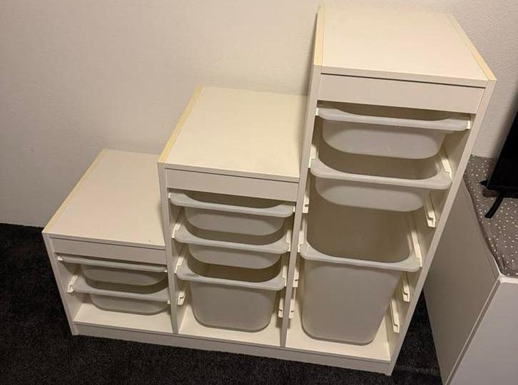 Trofast basiselement met wat lades, Huis en Inrichting, Kasten | Ladekasten, Ophalen, Gebruikt, 5 laden of meer, 50 tot 100 cm
