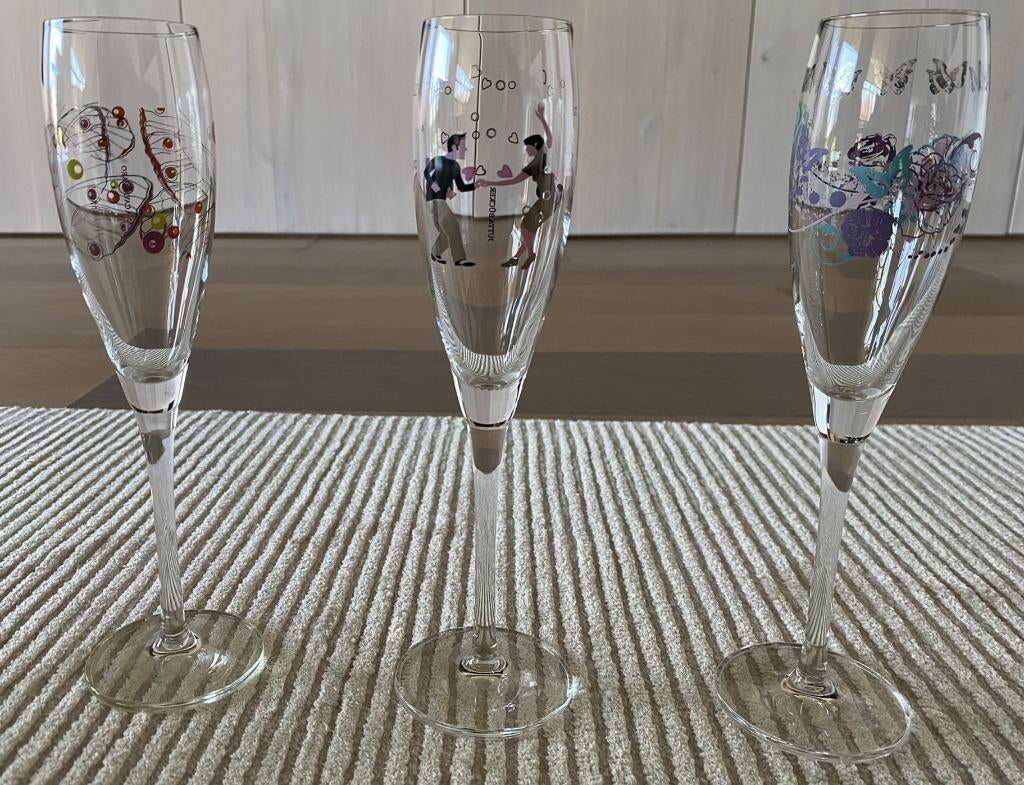 Ritzenhoff design champagneglazen kristalglas, Ophalen, Zo goed als nieuw, Overige typen