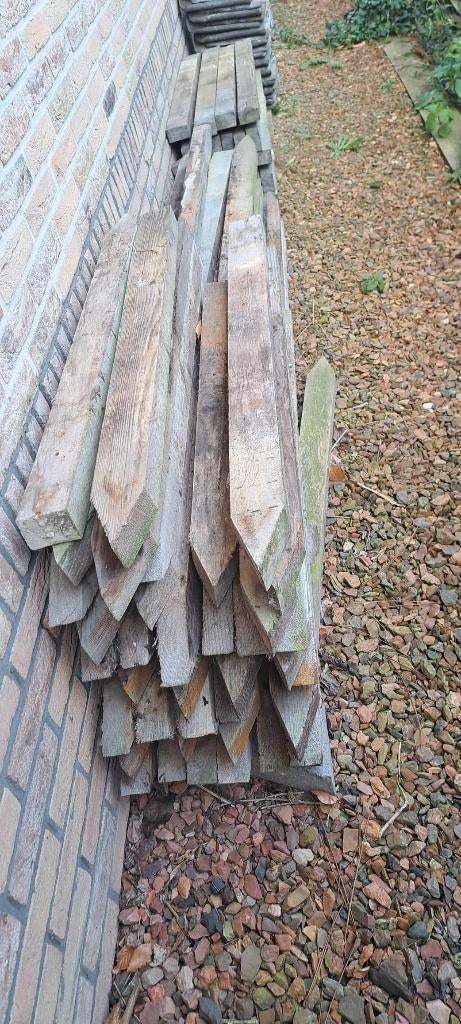 Piketpalen 50 x75 ca 1 meter, Ophalen, Gebruikt, 50 mm of meer, Balk