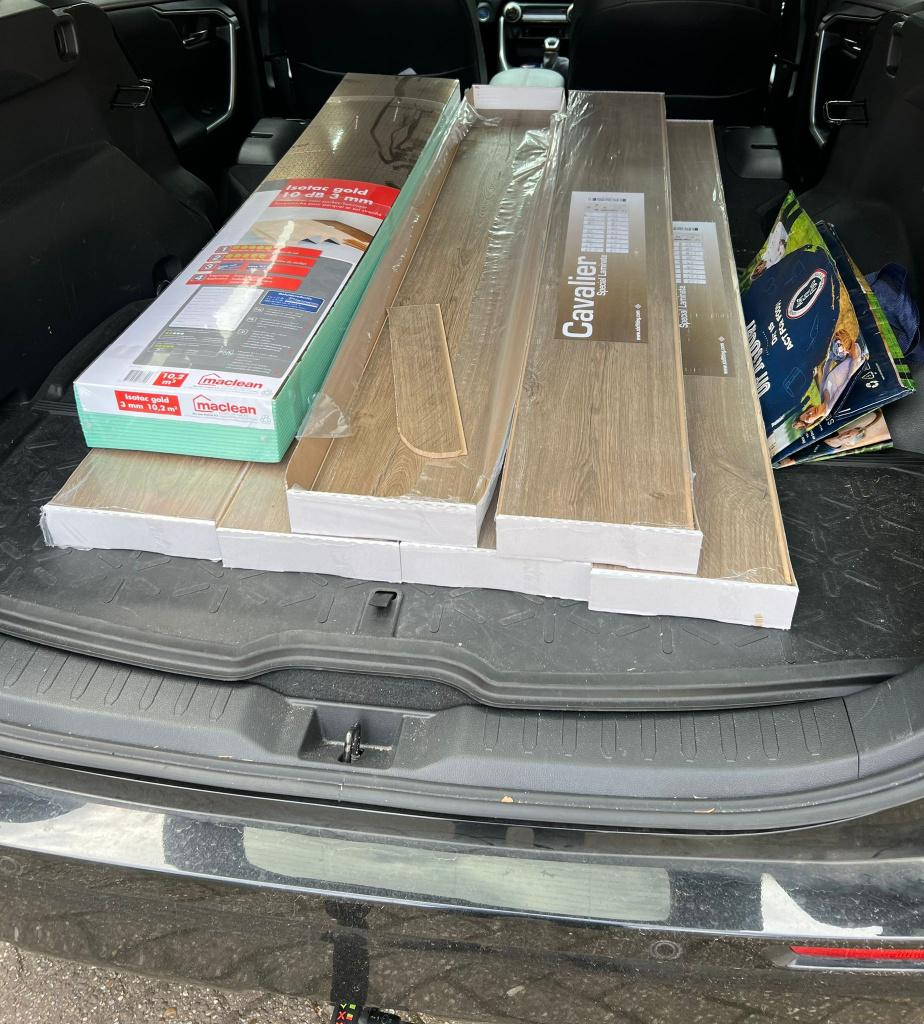 Laminaat Cavalier licht eiken - 9,5 m2 - incl. 10 dB ondervl, Ophalen, 50 tot 150 cm, Nieuw, 10 m² of meer