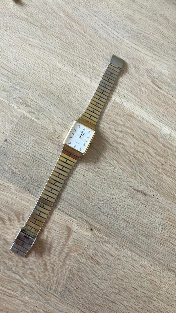 Lorus quartz heren/dames horloge metalen goudkleurig bandje, Ophalen of Verzenden, Zo goed als nieuw, Staal, Overige merken