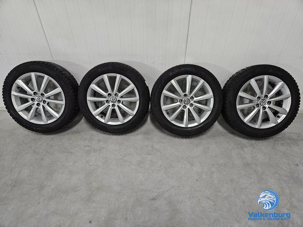 Originele VW Polo 6 AW Merano 2G 16 inch velgen 5x100 winter, Gebruikt, -, Banden en Velgen, -