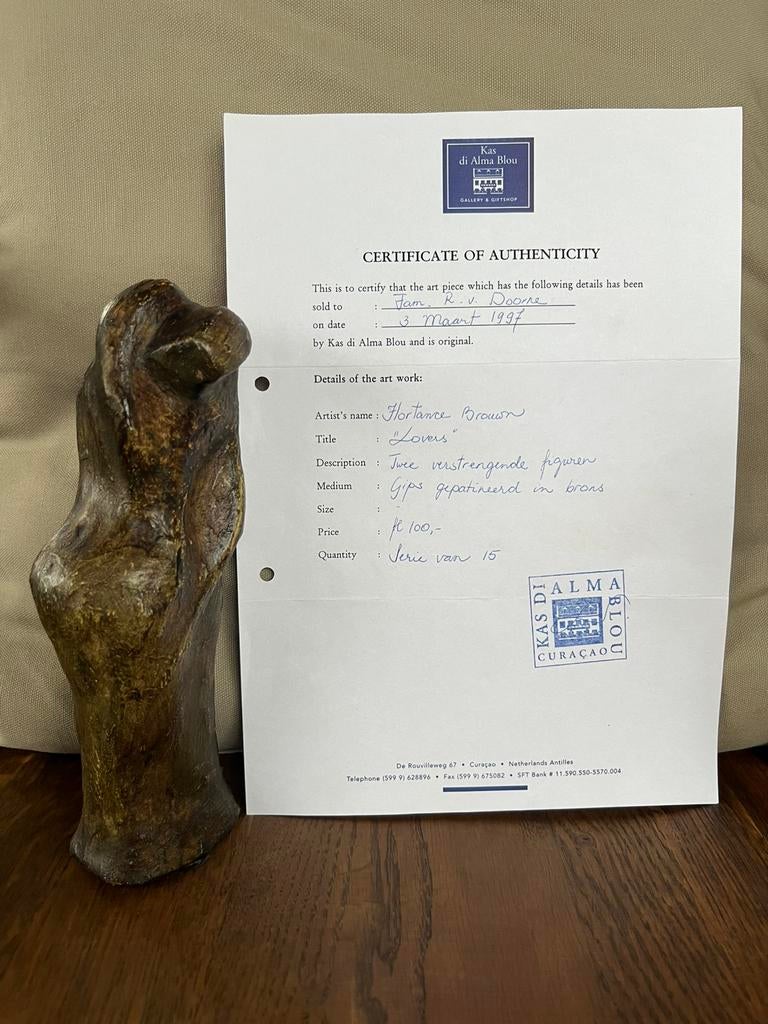 CURAÇAO Beeldje “Lovers” door Hortence Brouwn + Certificaat, Ophalen of Verzenden