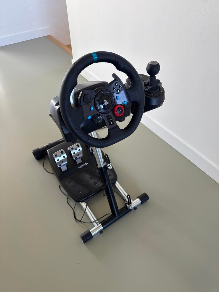 Logitech G29 + Shifter + Wheel Stand Pro (PS5/PS4/PC), Gebruikt, 1 speler, Racen en Vliegen, Ophalen of Verzenden