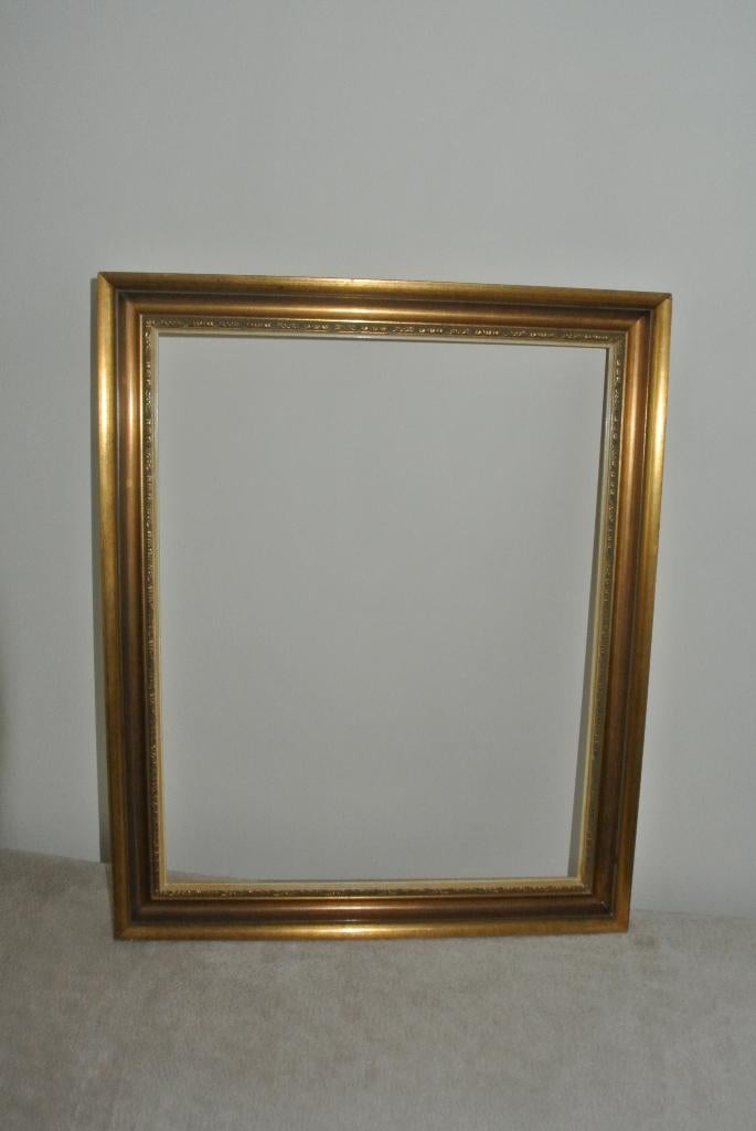 Schilderijlijst, Oude lijst, Gouden lijst, Huis en Inrichting, Woonaccessoires | Lijsten, Ophalen of Verzenden, Hout, Minder dan 50 cm