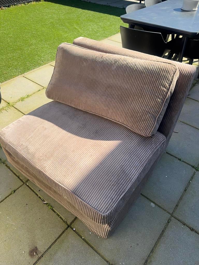 Mooie fauteuil rib stof, Eenpersoons, 75 tot 100 cm, Ophalen of Verzenden, Zo goed als nieuw
