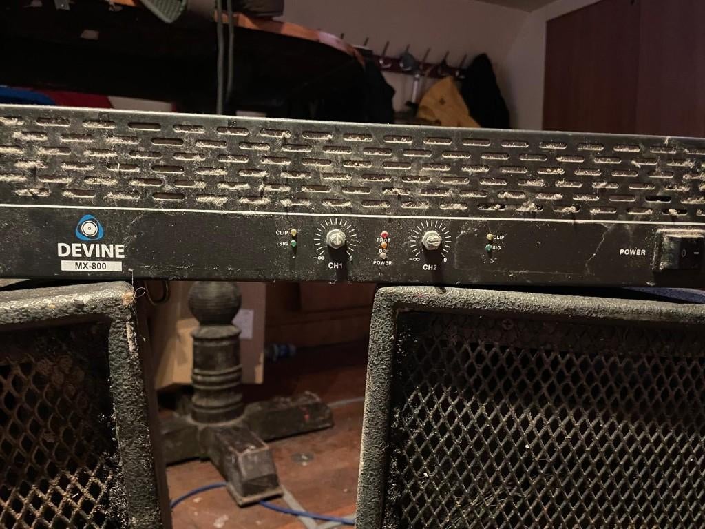 Geluidsinstallatie (3x Speakers, 1x versterker, 1x mixer), Audio, Tv en Foto, Stereo-sets, Ophalen, Gebruikt, Speakers, Overige merken