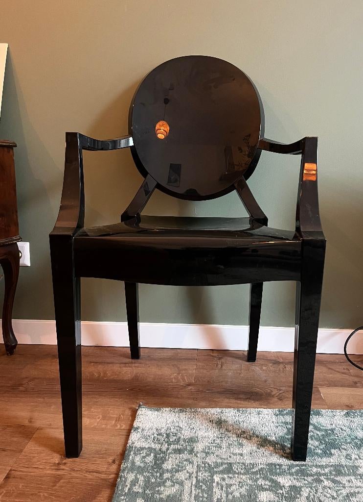 4x Kartell Louis Ghost Arm Chair, Huis en Inrichting, Stoelen, Ophalen, Kunststof, Barok, Zwart