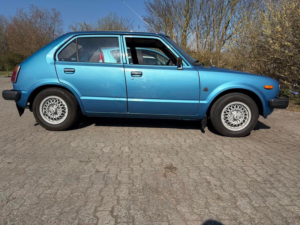 Klassieke Honda Civic SB1 mk1 Hondamatic 1978 Blauw, Zwart, 4 cilinders, Origineel Nederlands, 740 kg
