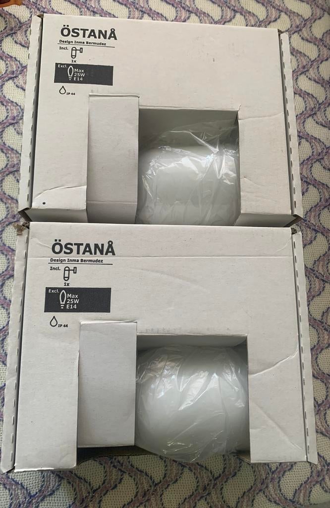 2x vintage Ikea Ostana wandlamp nieuw, -, -, Ophalen of Verzenden, -