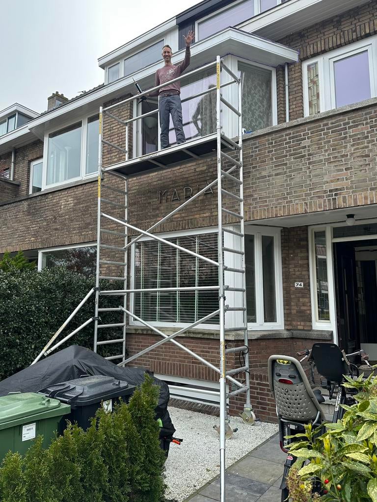 6 meter steiger te huur: 35eu per week* en gratis bezorgd, Ophalen of Verzenden, Zo goed als nieuw, Ladder, 4 meter of meer
