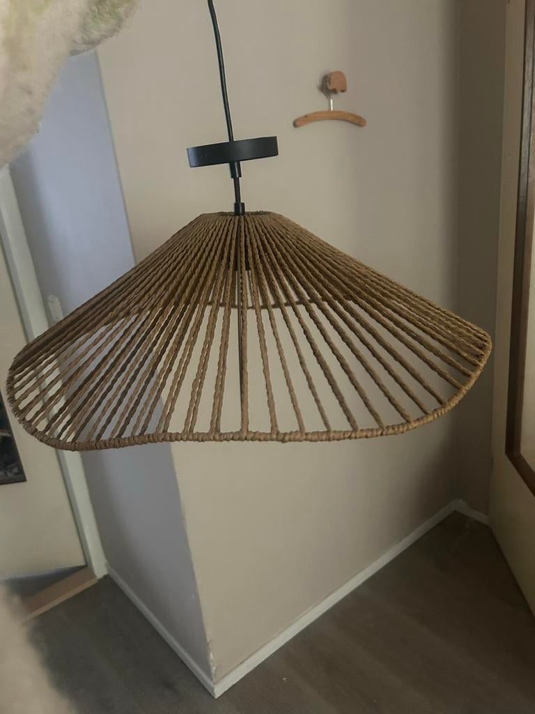 Stijlvolle Hanglamp van Touw - Perfect voor een Natuurlijke, Ophalen, Zo goed als nieuw, Overige materialen, Minder dan 50 cm
