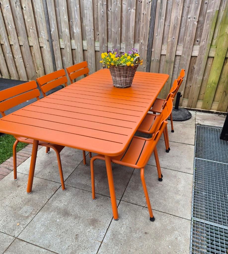 Nieuwe fermob Luxembourg tafel 207x100 Diverse kleuren, Tuin en Terras, Tuintafels, Nieuw, Rechthoekig, Ophalen of Verzenden