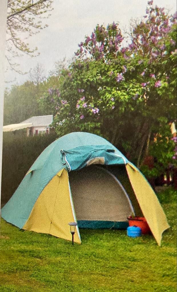 High Peak 2-persoons koepeltent groen katoen, Caravans en Kamperen, Tenten, Ophalen, Gebruikt, Tot en met 3