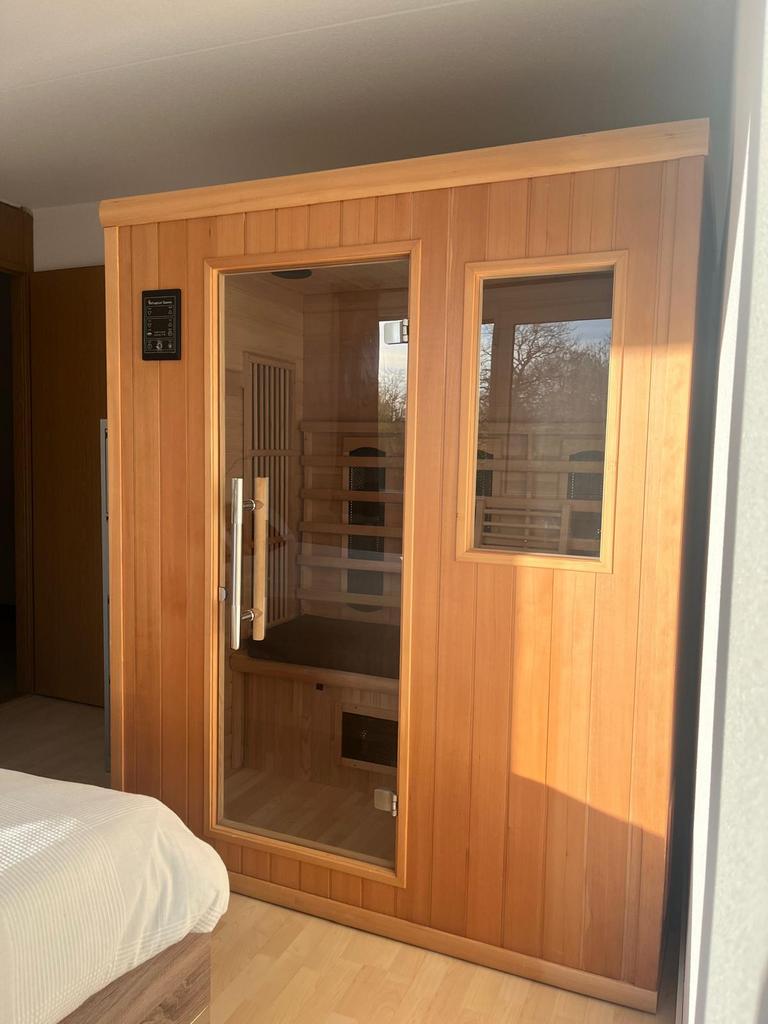 Infrarood sauna twee personen, Ophalen, Zo goed als nieuw, Infrarood, Complete sauna