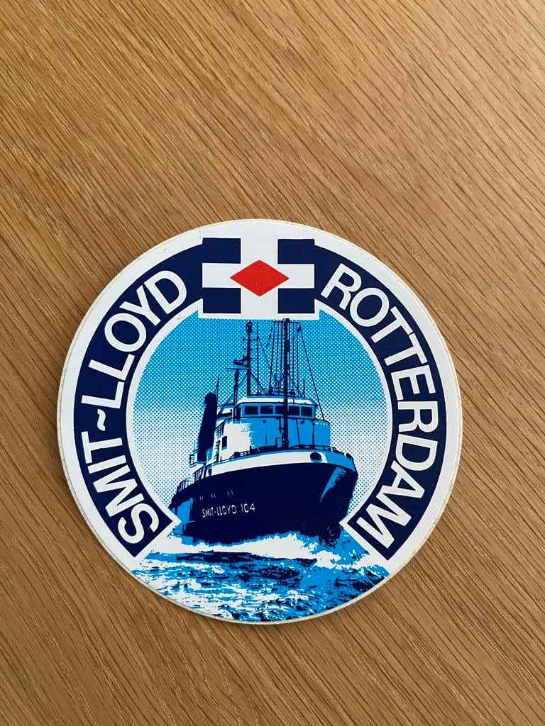 Vintage Smit-Lloyd 104 Rotterdam Sticker, Verzamelen, Ophalen of Verzenden, Gebruikt, Overige typen