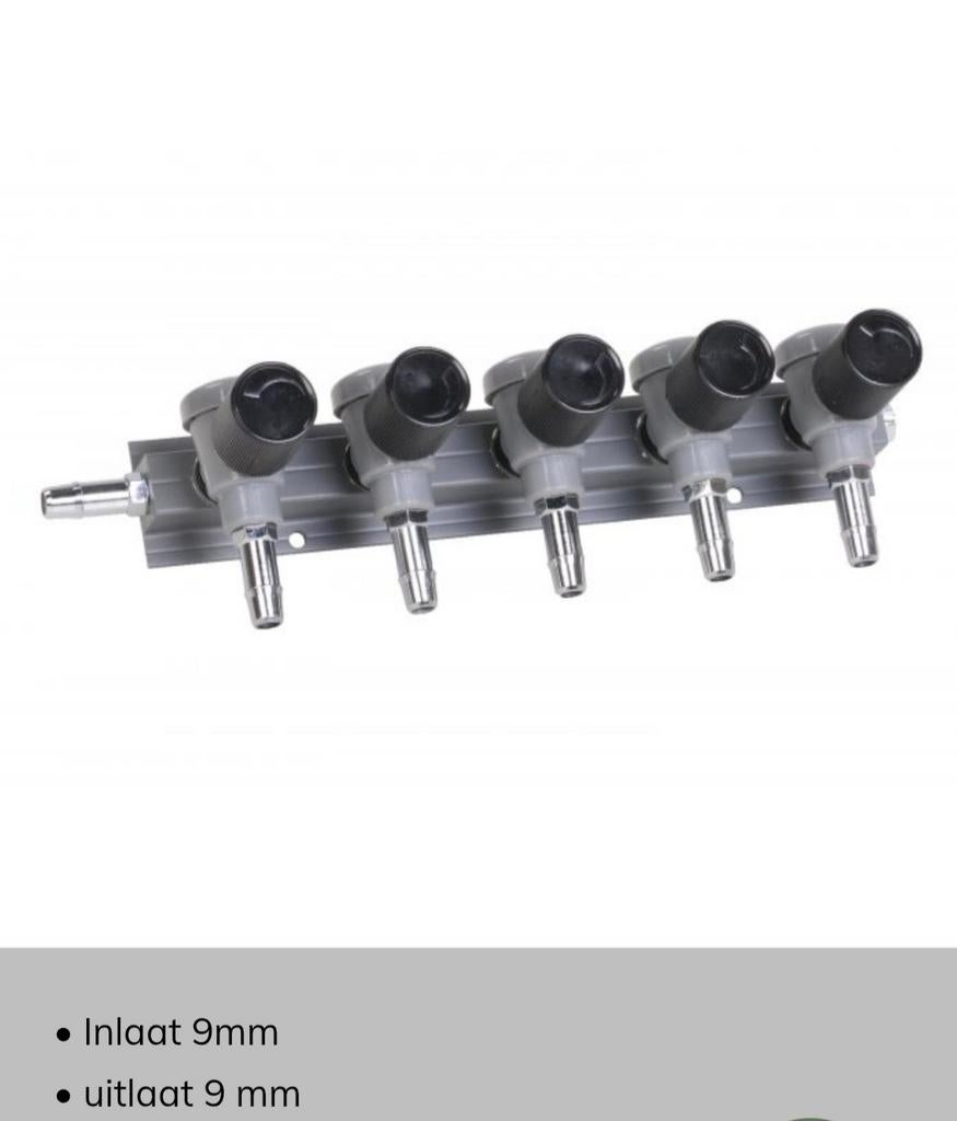 Luchtverdeler 9m/m extra stevig model., Ophalen of Verzenden