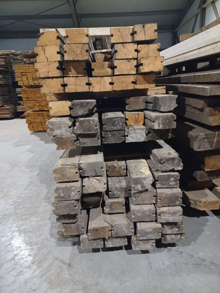 Amerikaans grenen vloerbalken uit voormalig pakhuis, Ophalen, Gebruikt, Grenen, Plank