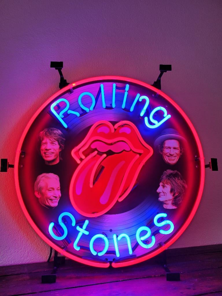 Rolling Stones neon lamp div neonverlichting fifties sixties, Ophalen, Zo goed als nieuw, Lichtbak of (neon) lamp