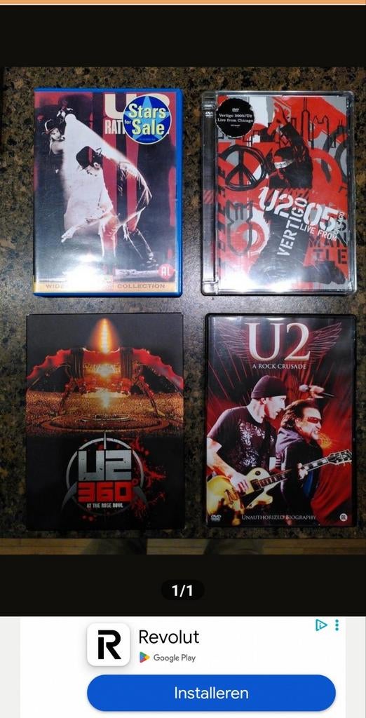 U2 DVD's - Vertigo, 360, A Rock Crusade, Alle leeftijden, Ophalen of Verzenden, Zo goed als nieuw