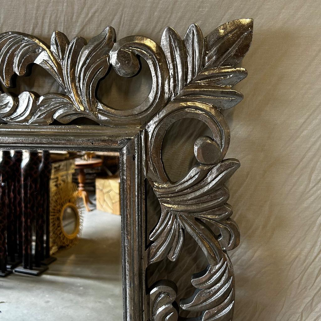 Barok Spiegel - houten lijst - zilver - 140 x 70cm-TTM Wonen, TTM Wonen, Meubels – (Perzische) Tapijten en Woonaccessoires, Nieuw