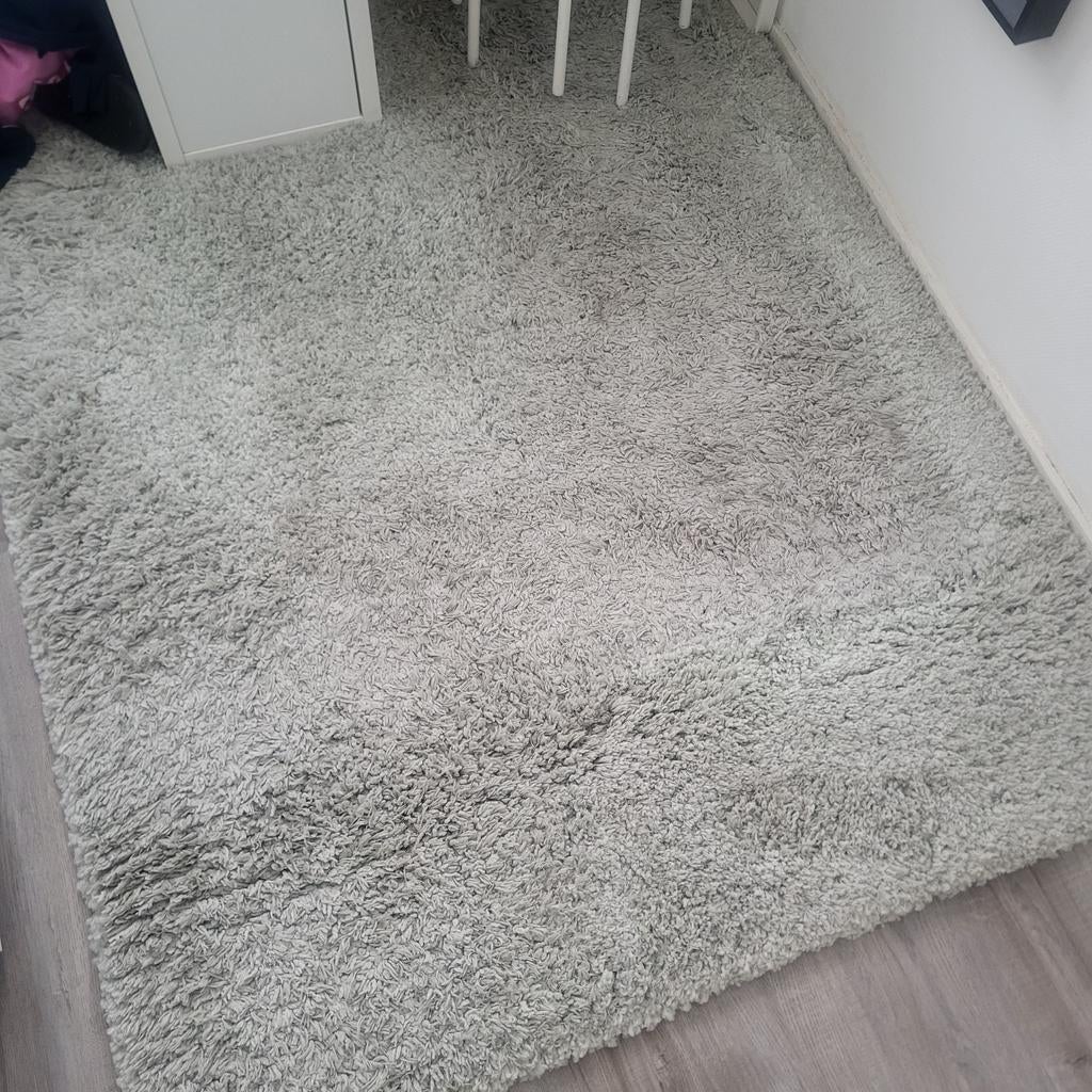 IKEA Vloerkleed VOLLESLVEV Mintgroen/Beige 133x195 cm, Ophalen, Gebruikt, 100 tot 150 cm, 150 tot 200 cm