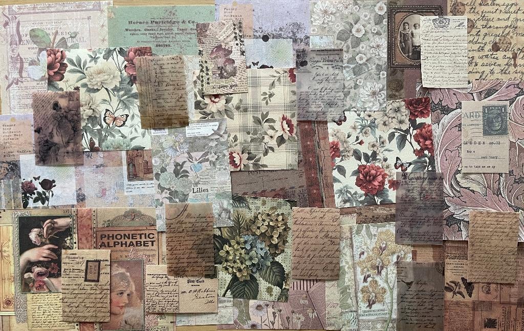 Scrapbooking vintage thema papier, Verzenden, Papier of Karton