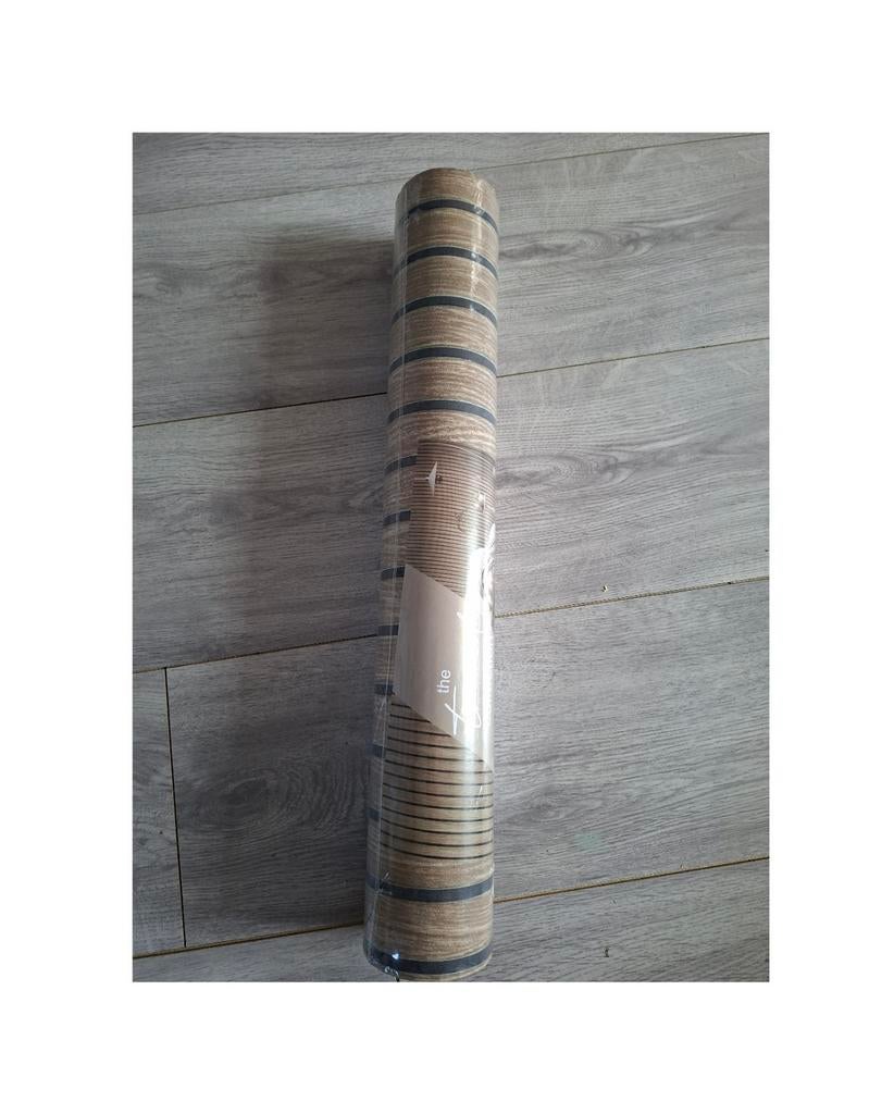 1 rol behang wandpaneel look, Ophalen, Minder dan 10 m², Bruin, Tof