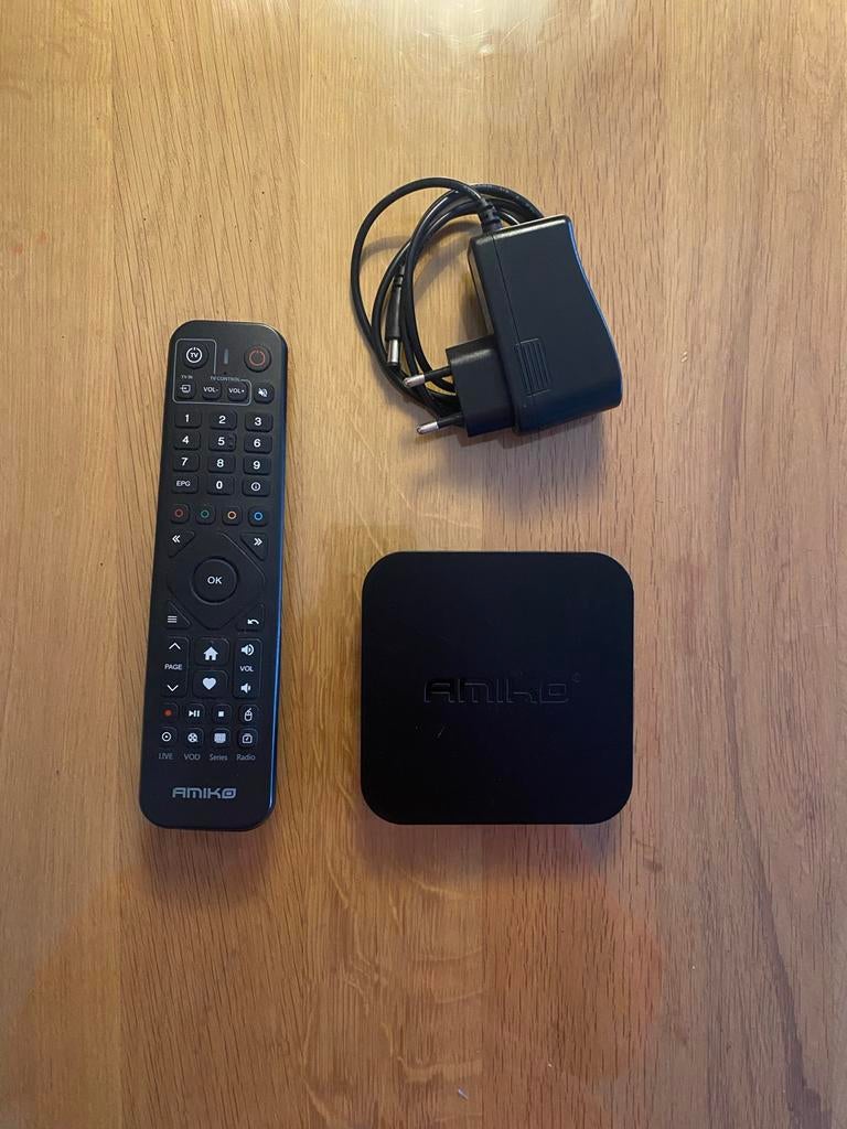 Amiko A9 Green Android TV Box met afstandsbediening, Ophalen of Verzenden, Zo goed als nieuw, HDMI, Minder dan 500 GB