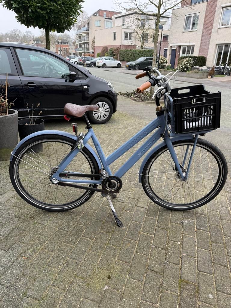 Sparta fiets met mand, Ophalen, Mandje, Sparta, Gebruikt