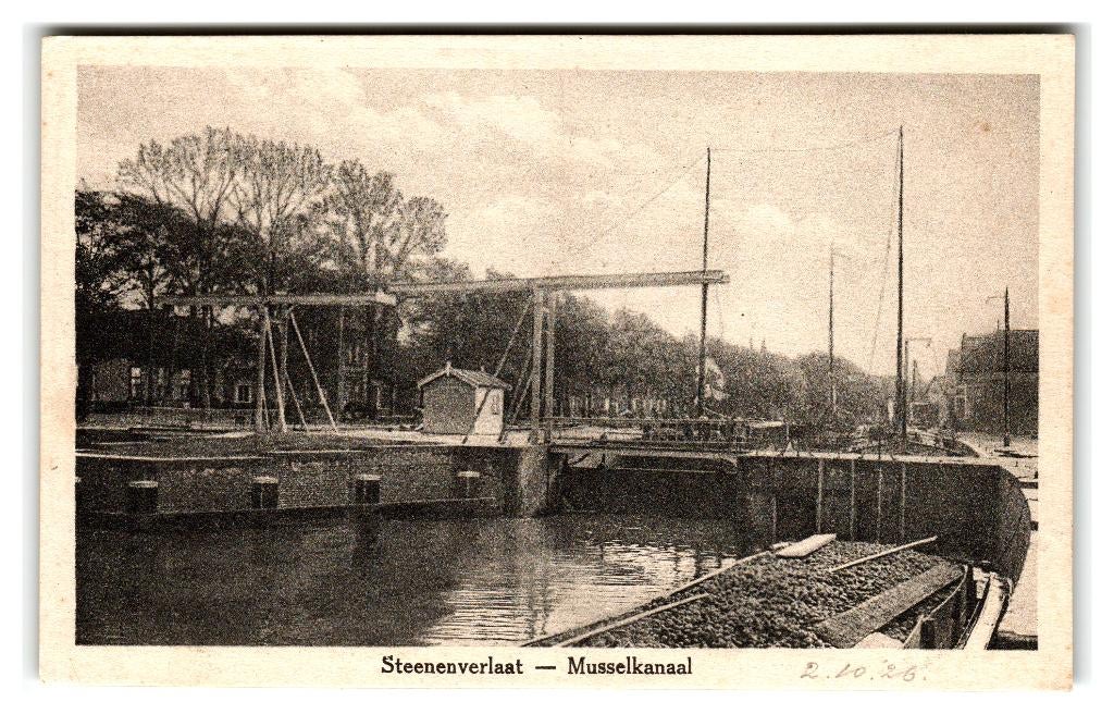 Musselkanaal, Steenenverlaat, Verzenden, 1920 tot 1940, Ongelopen, Groningen