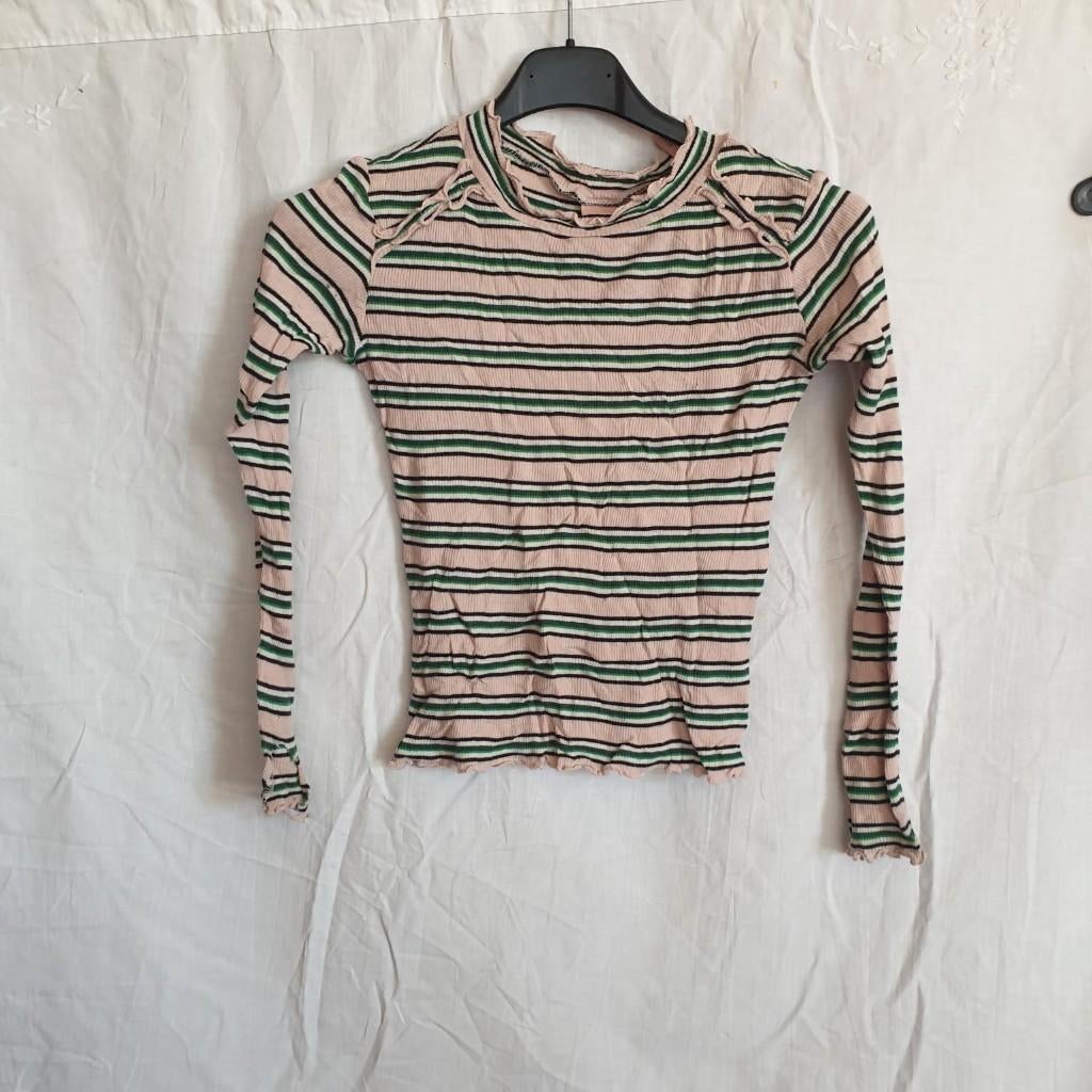 Schattig gestreept meiden shirtje. Mt 128. Scotch & Soda, Kinderen en Baby's, Kinderkleding | Maat 128, Zo goed als nieuw, Meisje