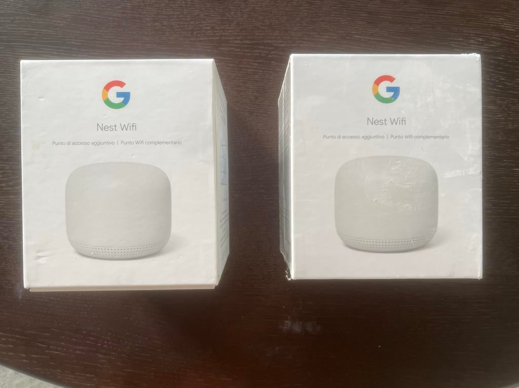 2x Google Nest Wifi Punten, Ophalen of Verzenden, Zo goed als nieuw, Router