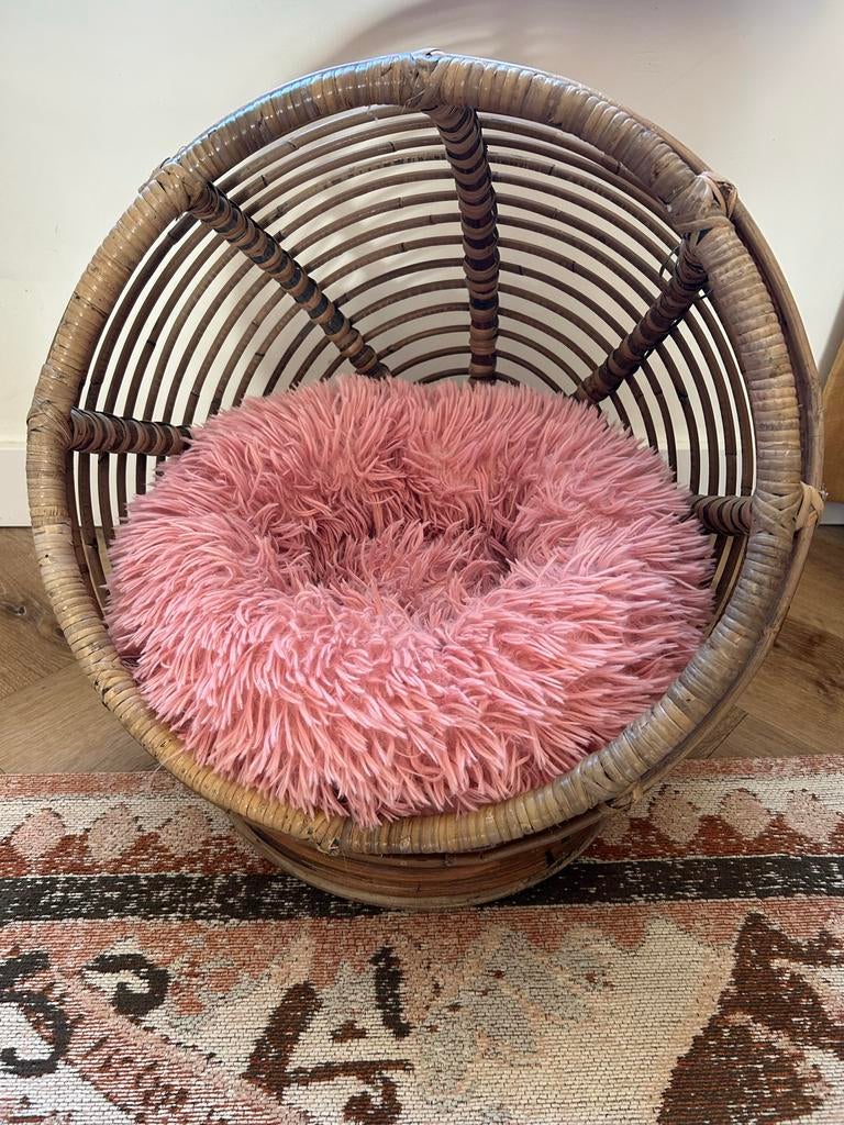 Rotan katttenmandje / mandje kleine hond, Ophalen of Verzenden, Zo goed als nieuw, Riet