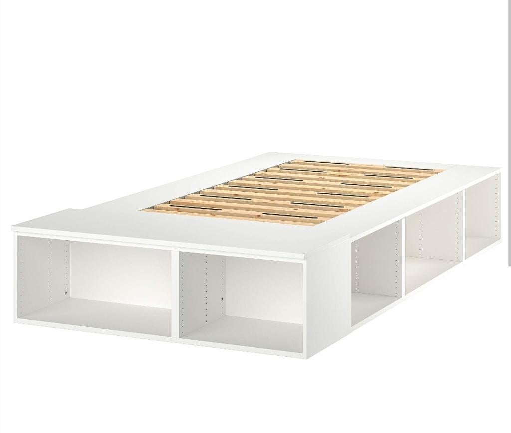 Ikea platsa bed, Huis en Inrichting, Ophalen, Gebruikt, Wit, 140 cm