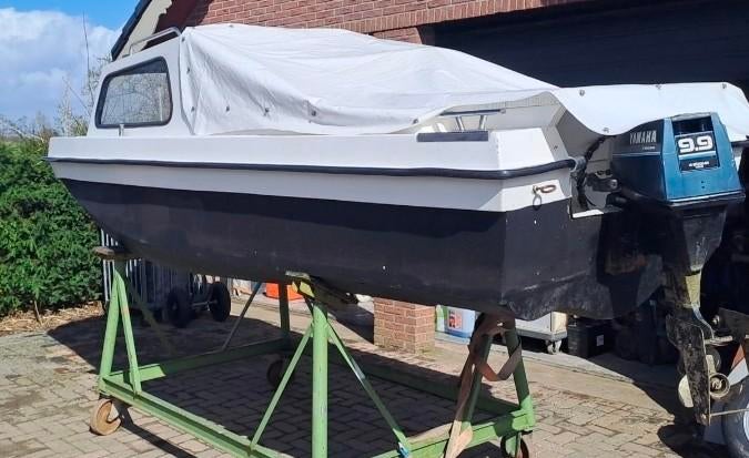 Leuke opknapper Pilot 420 + 9.9 yamaha consoleboot, Ophalen, Gebruikt, Minder dan 70 pk, 3 tot 6 meter