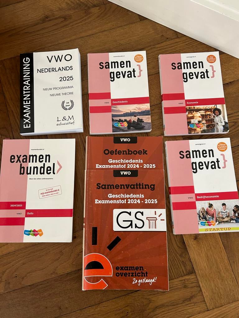 Examenbundels VWO: Nederlands, Geschiedenis, Economie, Bedri, Ophalen of Verzenden, Alpha, Zo goed als nieuw, Overige niveaus