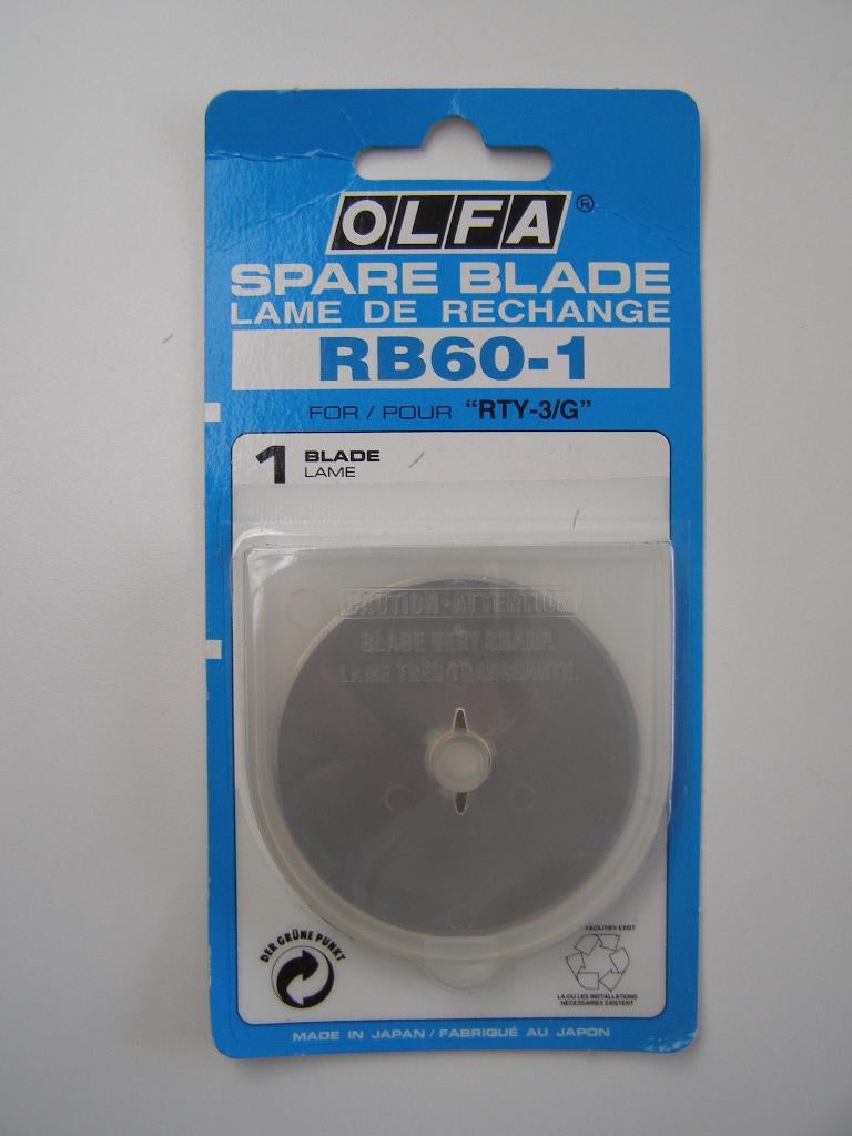 Olfa spare blade RB 60-1 voor rotary cutter RTY-3/G, Ophalen, Nieuw, Overige typen