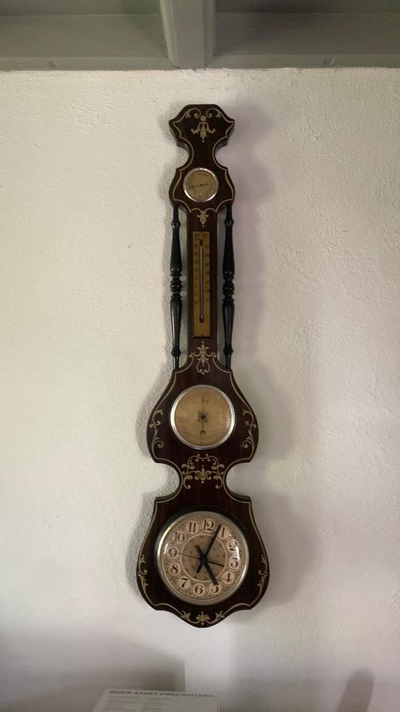 Barometer, klok, thermometer en hydrometer., Audio, Tv en Foto, Weerstations en Barometers, Ophalen of Verzenden, Zo goed als nieuw