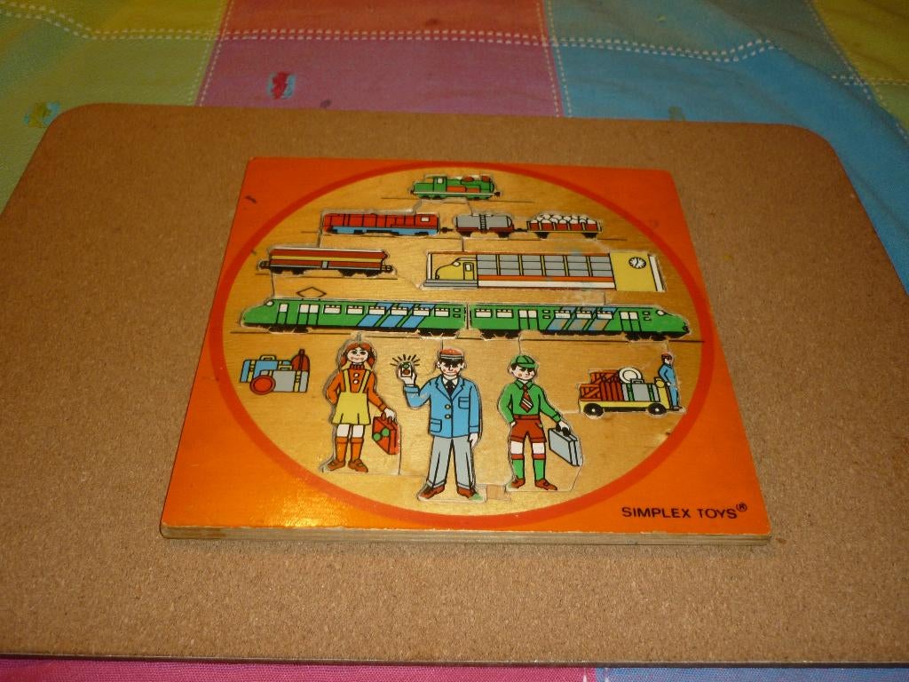 Mooie Simplex Toys houten puzzel in een goede staat, 10 tot 50 stukjes, Ophalen of Verzenden, Zo goed als nieuw, Van hout